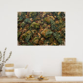Tiefgrünes Waldlaubposter Poster (Küche)