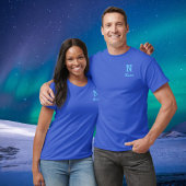 tiefköniglich & himmelblau personalisiert T-Shirt