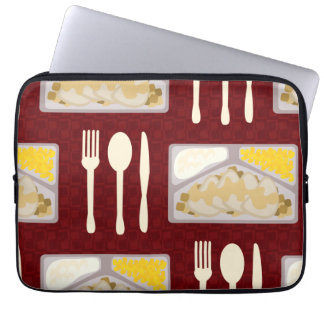 Tiefkühlmahlzeiten-Spaß-Kit-schickes-Essensmuster Laptopschutzhülle