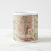Tieflander-Atlas-Karte Jumbo-Tasse (Vorderseite)