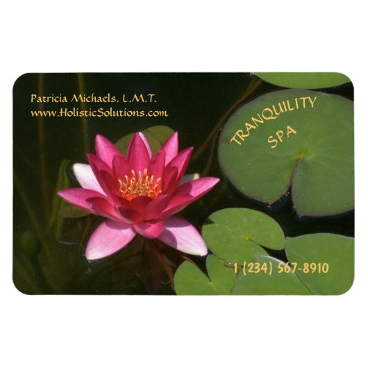 TIEFPINK WASSERLILY MAGNET (Horizontal)