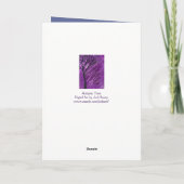 Tiefpurpurne Herbst-Baum-Gruß-Karte Karte (Rückseite)