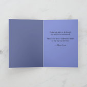 Tiefpurpurne Herbst-Baum-Gruß-Karte Karte (Innenseite)