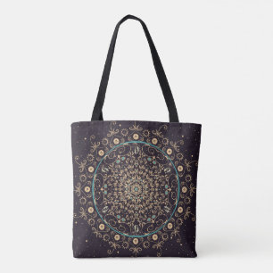 Tiefpurpurne Himmel-Mandala-Tasche Tasche