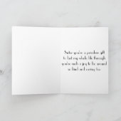 TIEFPURPURNE ORCHIDEEN-SCHWESTER-GRUSS-KARTE KARTE (Innenseite)