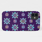 Tiefpurpurner hawaiischer Steppdecken-Muster-Fall Case-Mate iPhone Hülle (Rückseite (Horizontal))