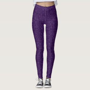 Tiefpurpurner Imitat-Glitzer Leggings