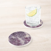 Tiefpurpurner Quarz-Kristall Sandstein Untersetzer (Seite)