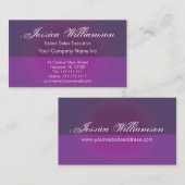 Tiefpurpurnes Pflaumen-Glühen-elegantes Skript Visitenkarte (Vorne/Hinten)