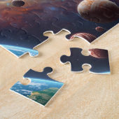 Tiefraum Planeten Nebel Jupiter Erde Puzzle (Seite)