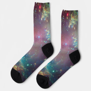 Tiefraum-Sternenhaufen-Socken Socken