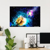 Tiefraumgalaxie Poster (Heimbüro)