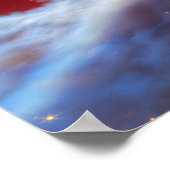 Tiefraumnebel und Sternenburst Kosmos Poster (Ecke)