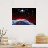 Tiefraumnebel und Sternenburst Kosmos Poster (Küche)