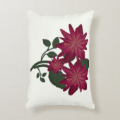 Tiefrosa Blumendesign Teppich Dekokissen (Vorderseite(Vertikal))