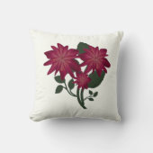 Tiefrosa Blumendesign Teppich Kissen (Vorderseite)