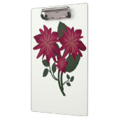 Tiefrosa Blumendesign Teppich Klemmbrett (Links)