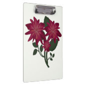 Tiefrosa Blumendesign Teppich Klemmbrett (Rechts)