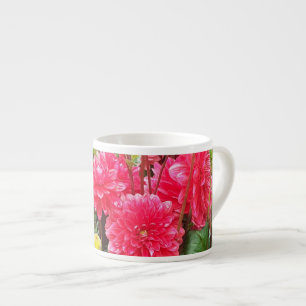 Tiefrosa Dahlien Espresso-Tasse Espressotasse