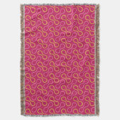 Tiefrosa Double Bubble Muster Wurfdecke Decke (Vorderseite Vertikal)