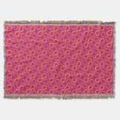 Tiefrosa Double Bubble Muster Wurfdecke Decke (Vorderseite)