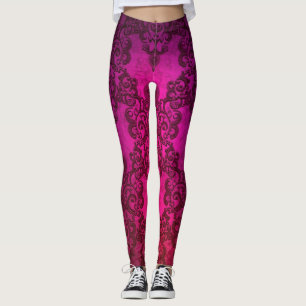 Tiefrosa Fancy Damast Boho Style Leggings
