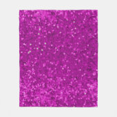Tiefrosa Glamour-Faux-Glitter-Muster Fleecedecke (Vorderseite)