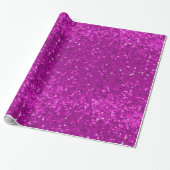 Tiefrosa Glamour Faux Glitter Muster Geschenkpapier (Ungerollt)