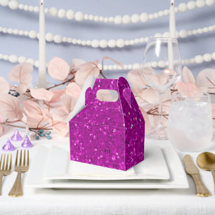 Tiefrosa Glamour-Faux-Glitter-Muster Geschenkschachtel