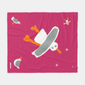 Tiefrosa John-Farbstoff-Seemöwe-Fleece-Decke Fleecedecke (Vorderseite (Horizontal))