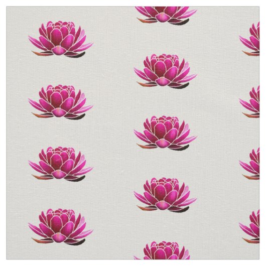 Tiefrosa Lotos-Blumen Stoff (Muster)