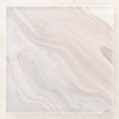 Tiefrosa Marmor-Finish-Dekorative Glasuntersetzer (Vorderseite)