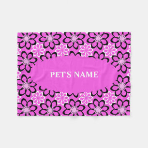 Tiefrosa personalisierte Hundedecken Fleecedecke