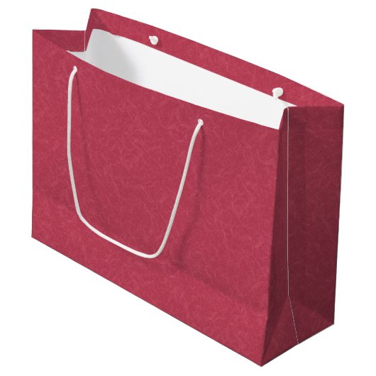 Tiefrosa strukturiertes, wirbelndes Muster Große Geschenktüte (Vorderseite Schrägansicht)