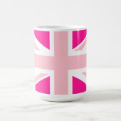 Tiefrosa Union Jack Kaffeetasse (Mittel)