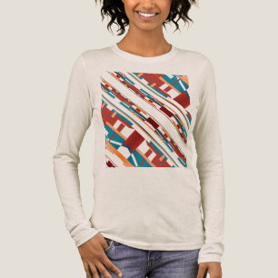 Tiefrostrote Korallen-Türkis-Südwest-Diagonal-Must Tri-Blend Shirt