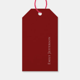 Tiefrote einfache elegante professionelle Moderne Geschenkanhänger