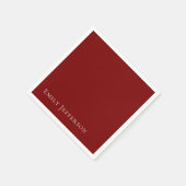 Tiefrote einfache elegante professionelle Moderne Serviette (Ecke)