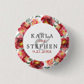 Tiefrote Gartenrahmen für Blume Button (Vorderseite)