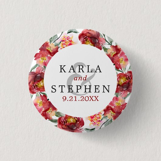 Tiefrote Gartenrahmen für Blume Button (Vorderseite)