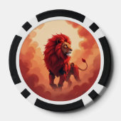 Tiefrote Glut – Der Löwe des brennenden Schicksals Pokerchips (Rückseite)