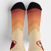 Tiefrote Glut – Der Löwe des brennenden Schicksals Socken (Oben)