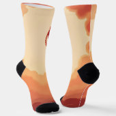 Tiefrote Glut – Der Löwe des brennenden Schicksals Socken (Gewinkelt)