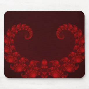 Tiefrote Herz-Mausunterlage Mousepad