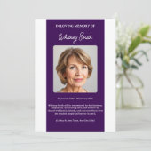 Tiefrote Pflaumen-Feier des Lebens Trauerprogramm Programm (Stehend Vorderseite)