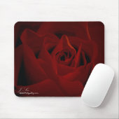 Tiefrote Rose Mousepad (Mit Mouse)