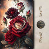 Tiefrote Rosen-Dekupage Seidenpapier