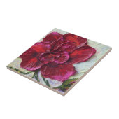 Tiefrote Rosen-Fliese Fliese (Seite)