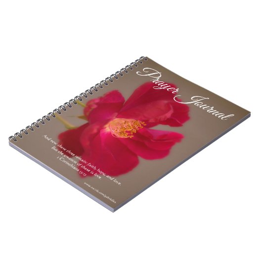 Tiefrote Rosen-Gebets-Zeitschrift Notizblock (Linke Seite)