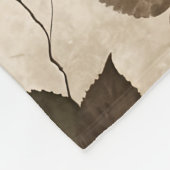 Tiefrote Rosen mit dunkelgrünen Blättern Fleecedecke (Ecke)